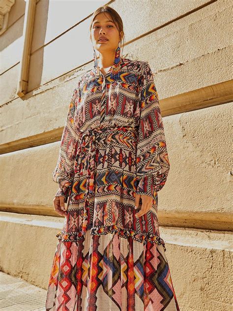 Farm Rio's Amulet Knee Length Dress: The Perfect Bohemian Statement Piece
